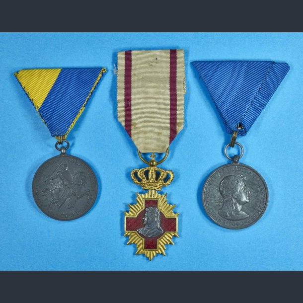 3 medaljer fra hhv. 1913, 1940 og 1941