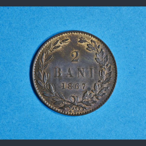 2 Bani 1867 "WATT &amp; CO" - Carol I