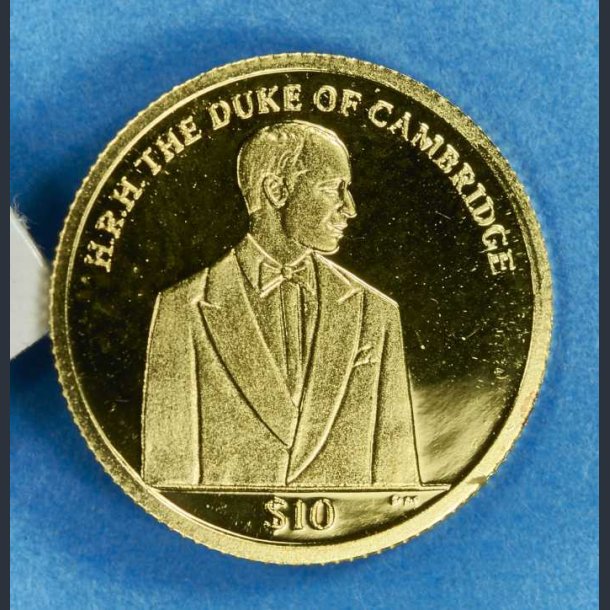 British Virgin Islands 10 dollars 2012 guld - Prince William, Duke of Cambridge