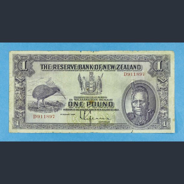 New Zealand One Pound 1934 - kv.1-