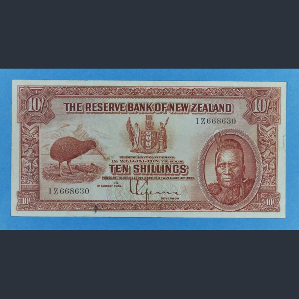 New Zealand 10 Shillings 1934 - kv.1+/ VF - 1Z 668630