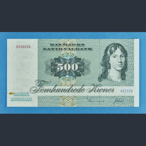 Danmark 500 kr. 1972 A0 - kv. 1++ med rustmrke