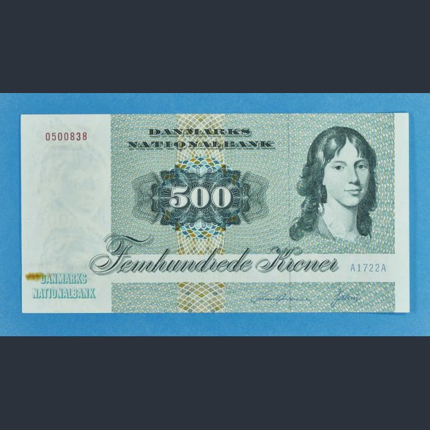 Danmark 500 kr. 1972 A1 - kv. 1++ med rustmrke