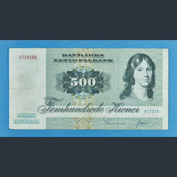 Danmark 500 kr. 1972 A1 - kv. pn 1