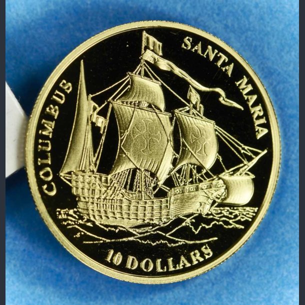 Fiji erne 10 dollars 2006 guld - Santa Maria