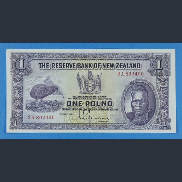 New Zealand One Pound 1934 - kv.1+ / VF