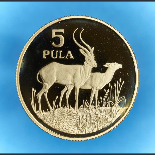 Botswana 5 Pula 1986 guld