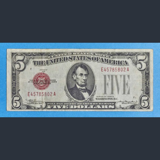 USA 5 Dollars 1928 B kv. 1+