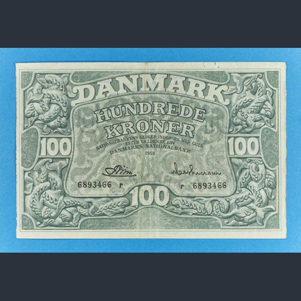 Danmark 100 kr. 1958 r - kv. 1