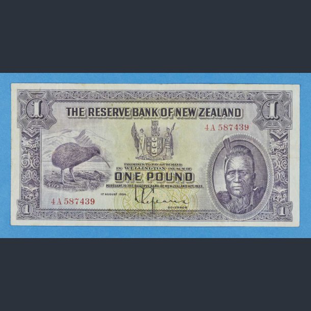 New Zealand One Pound 1934 - kv.1 / Fine