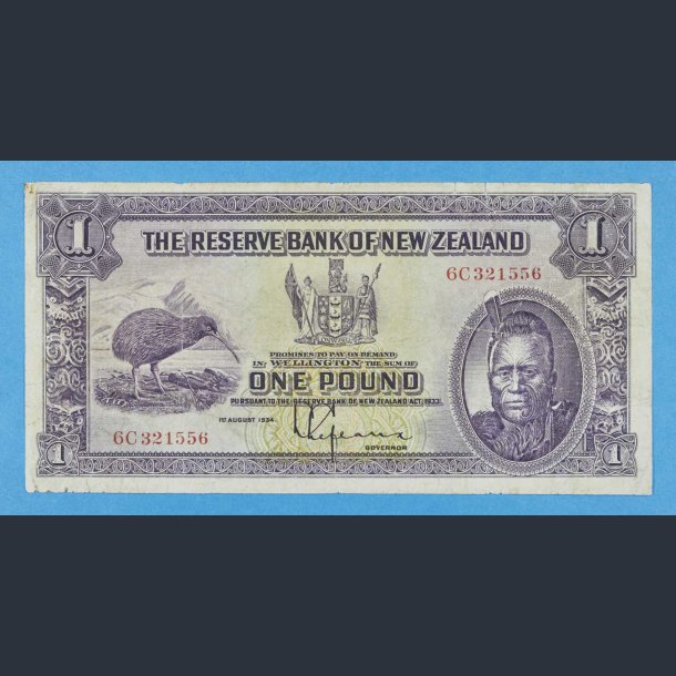 New Zealand One Pound 1934 - kv.1 / Fine