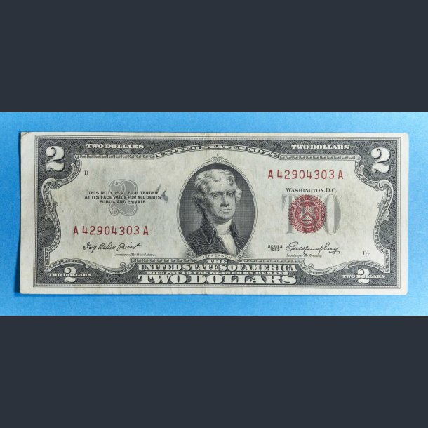 USA 2 Dollars 1953 kv. 1+ 