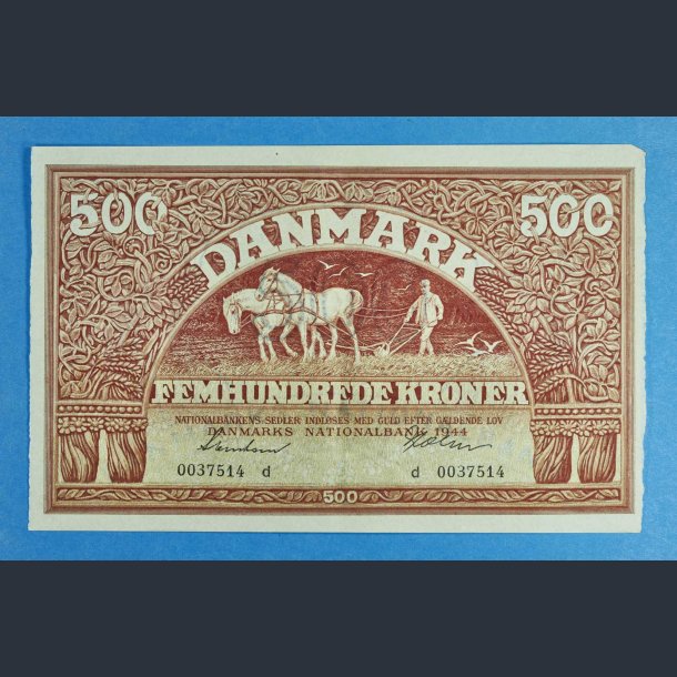 Danmark 500 kr. 1944 - Holm - kv. 0/01+