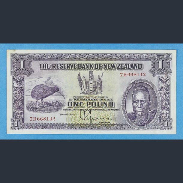 New Zealand One Pound 1934 - kv.1+ / VF