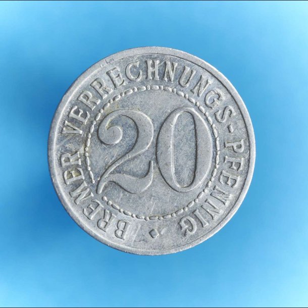 Tyskland 20 pfennig Bremen "Glat Rand"