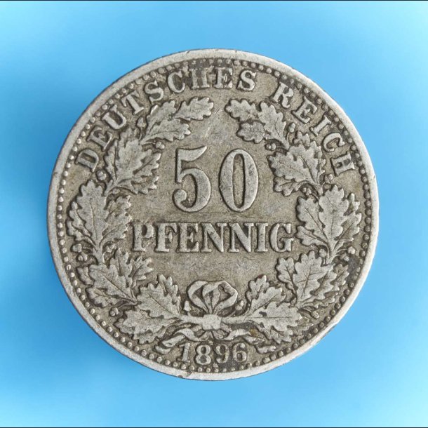 Tyskland 50 Pfennigs 1896 A "Lille Skjold"