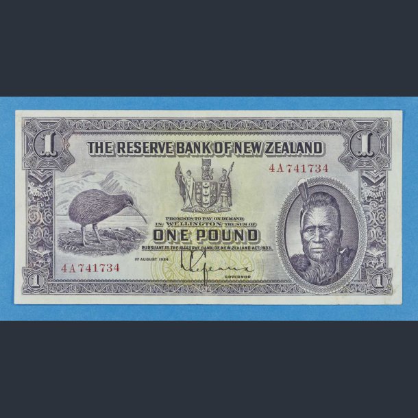 New Zealand One Pound 1934 - kv.1++ (VF/EF)