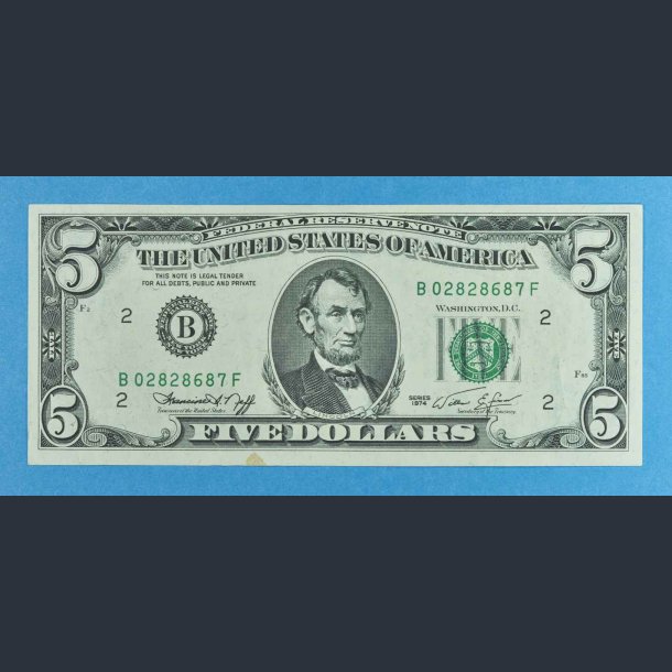 USA 5 dollars 1974-1995 i kv.1++