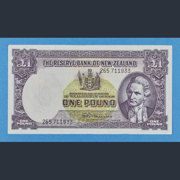 New Zealand One Pound 1956-1967 - kv.1+ / VF