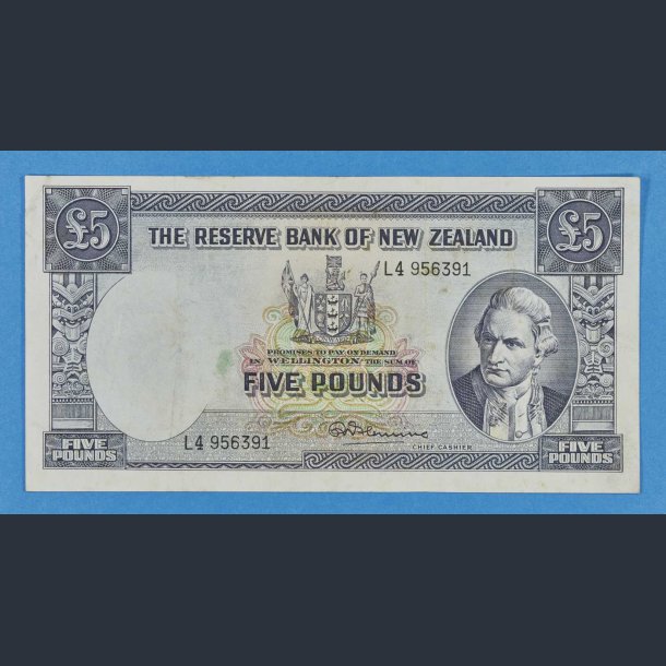 New Zealand 5 Pounds 1956-1967 - kv.1+ / VF