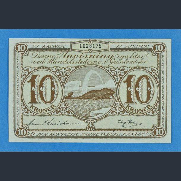 Grnland 10 kr. 1953 - kv. 01