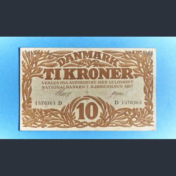 Danmark 10 Kr. 1917 Kv. 1+ - Lange/Gregersen