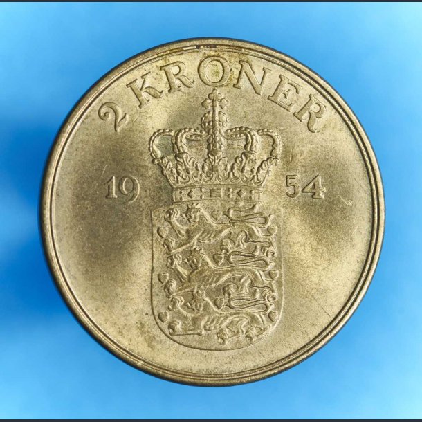 Danmark 2 kr. 1954 - kv. 0