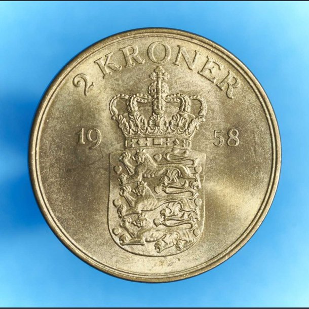 Danmark 2 kr. 1958 - kv. 0