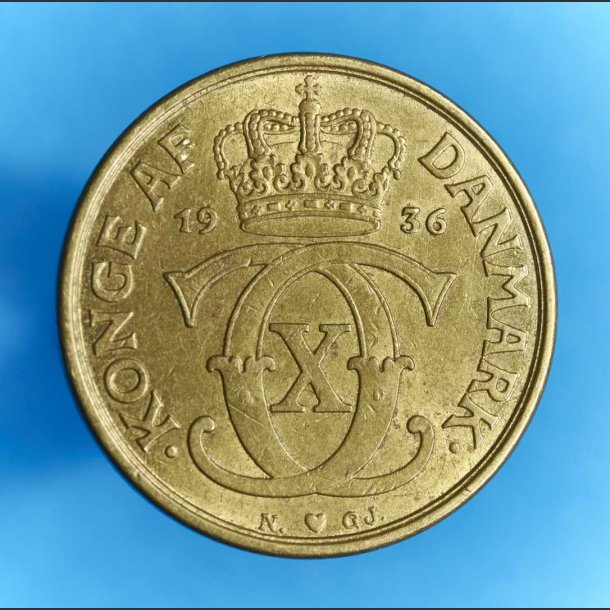 Danmark 1 kr. 1936 - kv. 1++