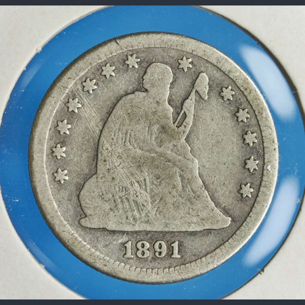 USA quarter 1891 S