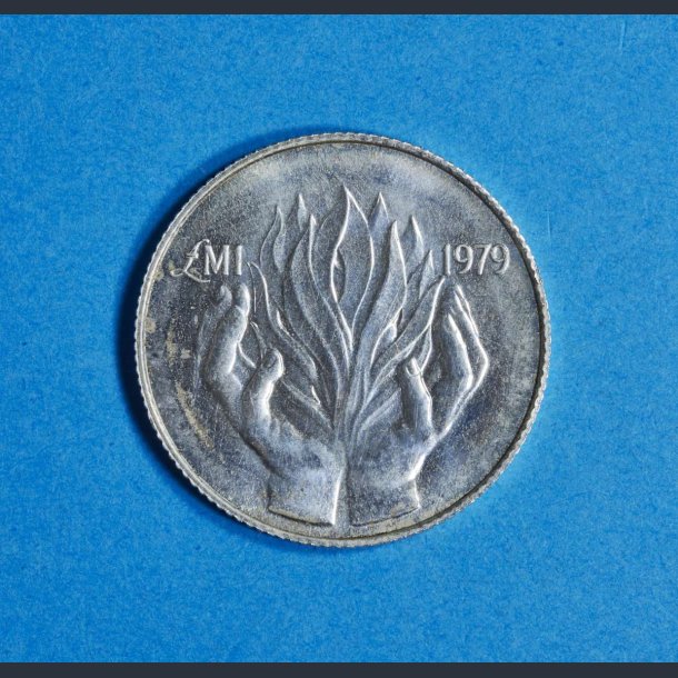 1 Lira 1979 Malta - "Evakuering af britiske vbnede styrker fra Malta" 