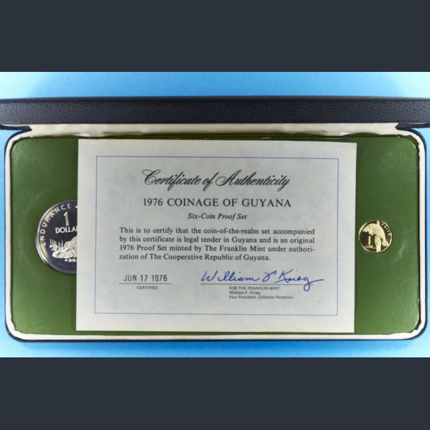 Guyana mntst i Proof 1976, by Franklin Mint