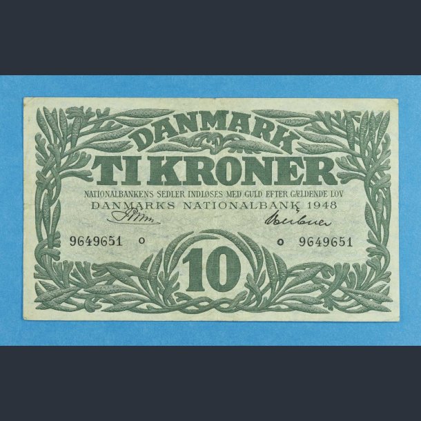 Danmark 10 kr 1948 - Riim/Hybner - kv. 1+