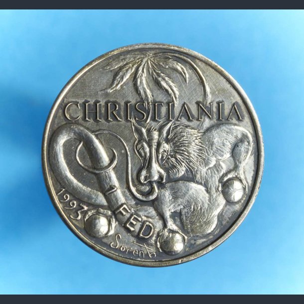 Christiania 1 FED 1993 slv - Dragemnten - 10,3 gram