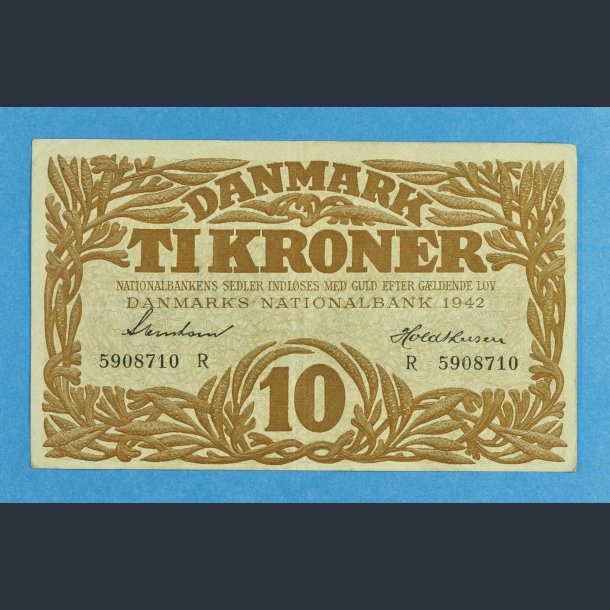 10 kr. 1942 R - Svendsen/Holdthusen - kv.1+