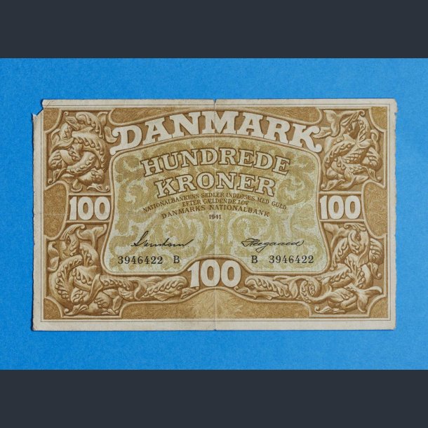 Danmark 100 Kr. 1941 Kv. 1 - Svendsen/Heegaard