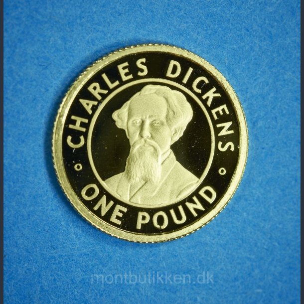 Alderney 1 Pound 2006 guld - Charles Dickens