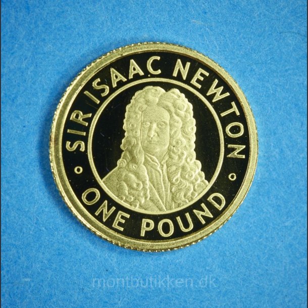 Alderney 1 Pound 2006 guld - Sir Isaac Newton