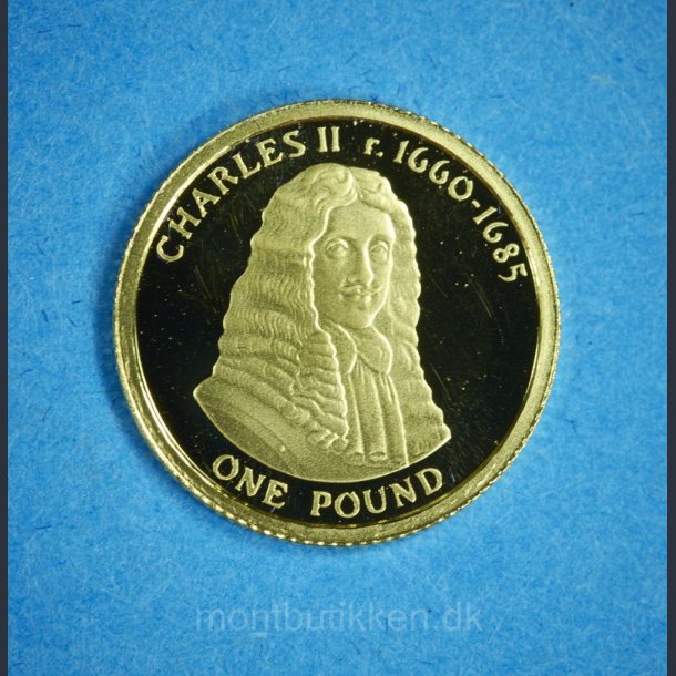Alderney 1 Pound 2008 guld - Charles II