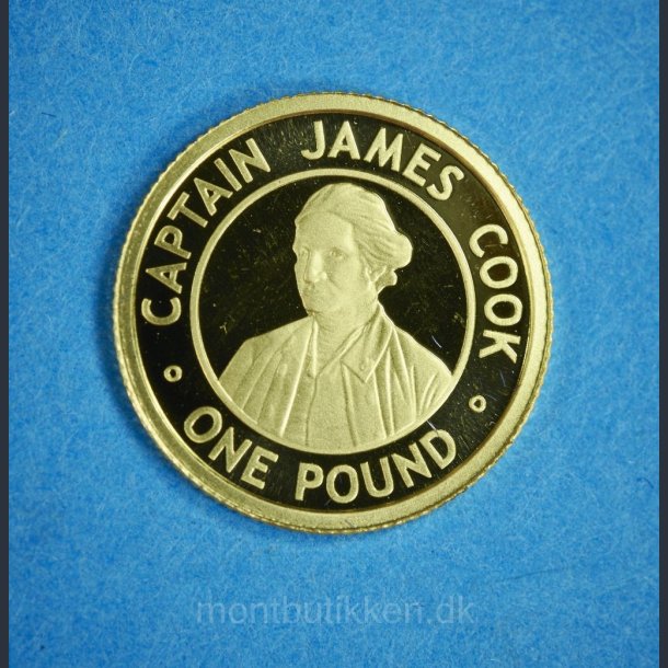 Alderney 1 Pound 2008 guld - James Cook