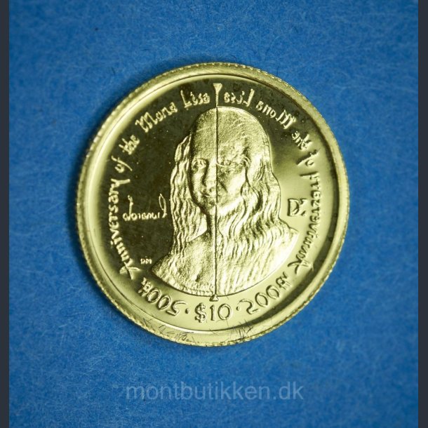 British Virgin Islands 10 Dollar 2006 guld - Mona Lisa