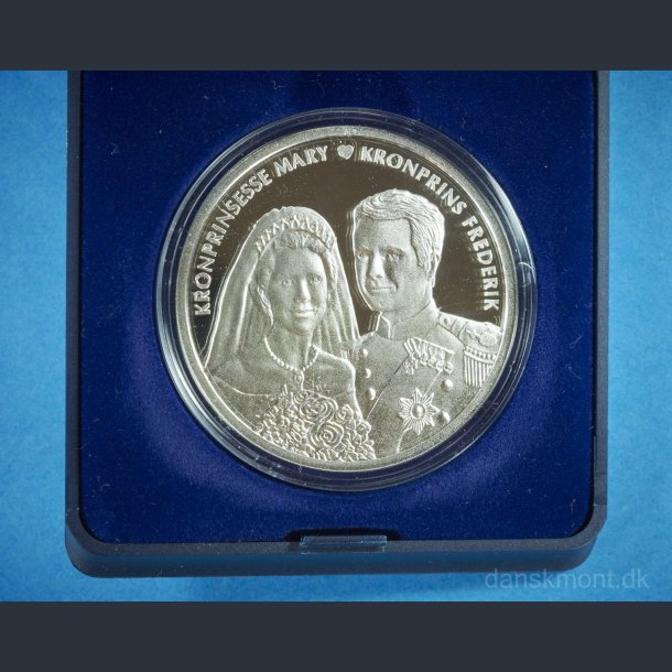 Bryllupsmedaljen Kronprins Frederik &amp; Kronprinsesse Mary, slvmedalje