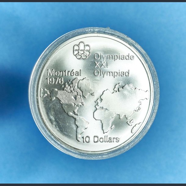 Canada 10 dollars 1973 - Canada p verdenskort - i kapsel