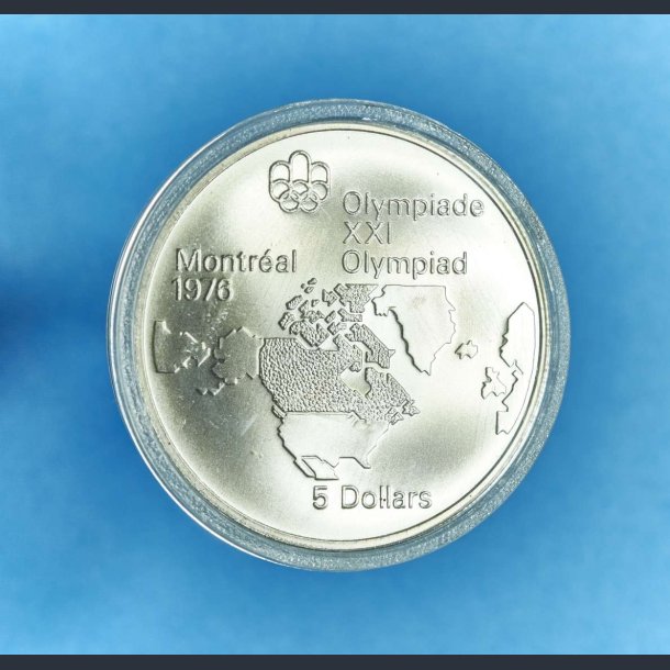 Canada 5 dollars 1973 - Canada p landkort - i kapsel