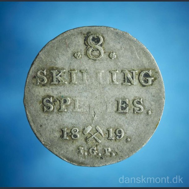 Carl XIV Johan 8 skilling 1819