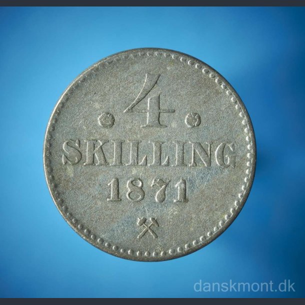 Carl XV 4 skilling 1871