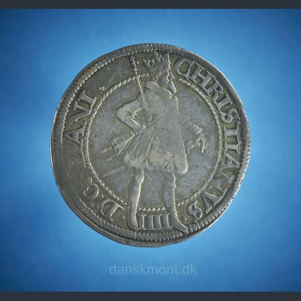 Chr.4. 1 krone/ 4 mark 1618-1621 nydelig