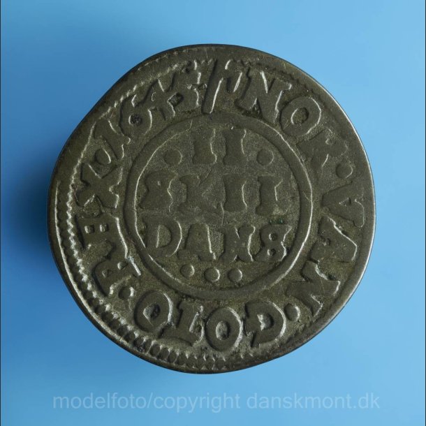 Chr.4. 2 skilling 1644-1648, nydelig