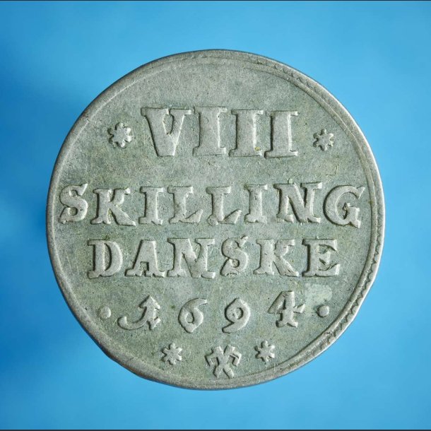 Christian 5. 8 skilling 1694-1697 Gl&uuml;ckstadt