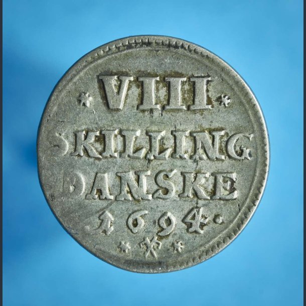 Christian 5. 8 skilling 1694 Gl&uuml;ckstadt